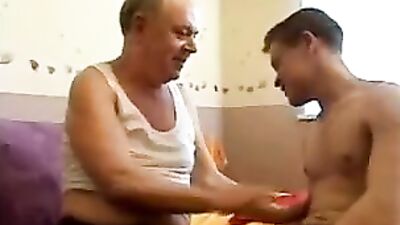 handsome Grandpa seducing younger guy